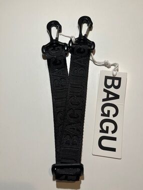 NWT BAGGU Japan Attachable Shoulder Strap - Black w/Black Logo